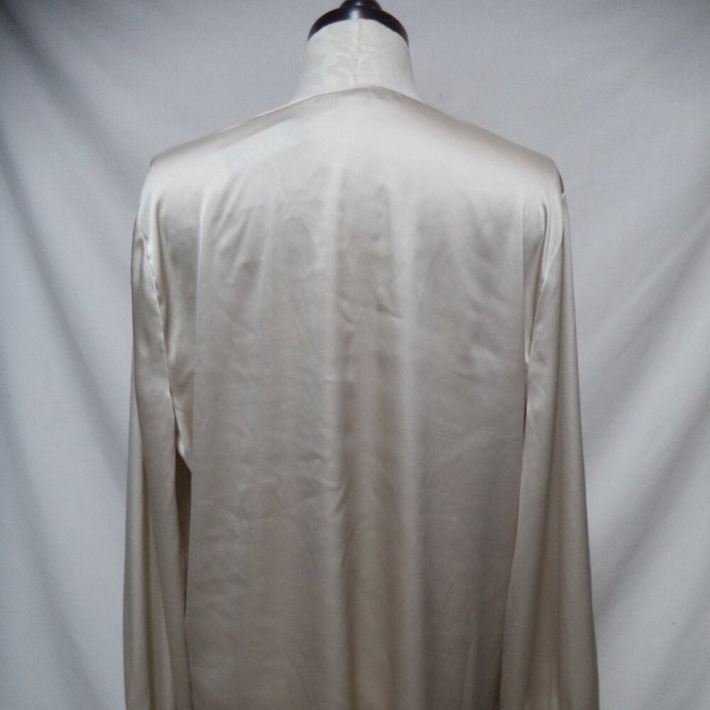 White House Black Market WHBM Satin cream top blouse NEW NWT Size Sz X-Large XL - Picture 10 of 14